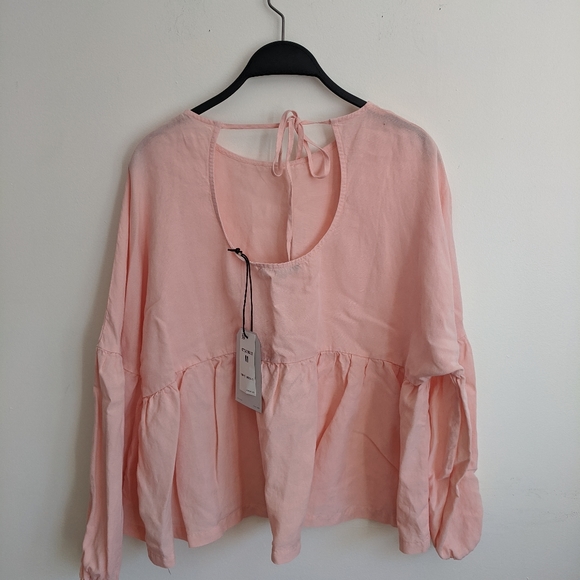 NWT Levi's Made & Crafted collection Villa Blouse. Orig. $248 Color coral - Picture 4 of 10